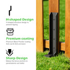 8 Pcs Fence Post Repair, Heavy Duty Fence Post Kit Anchor Ground Stakes for Repairing Tilted, Broken Wood Support