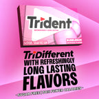 Trident Bubblegum Sugar Free Gum, Original Version, 168 Pieces, Pack of 12