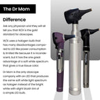 5th Gen Dr Mom Professional Otoscope - Full-Size with Our Largest Lens, Complete with Batteries and Hard Travel Case