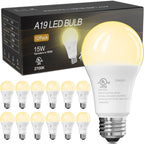 TJOY 24 Pack LED Light Bulbs, 100 Watt Equivalent A19 LED Bulbs, Soft Warm White 2700K, Energy Saving Lightbulbs with E26 Standard Base, 1500 Lumens Non Dimmable Lamp for Home Bedroom Kitchen