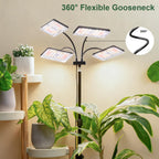 LBW Grow Lights for Indoor Plants, 4-Head Full Spectrum Plant Light