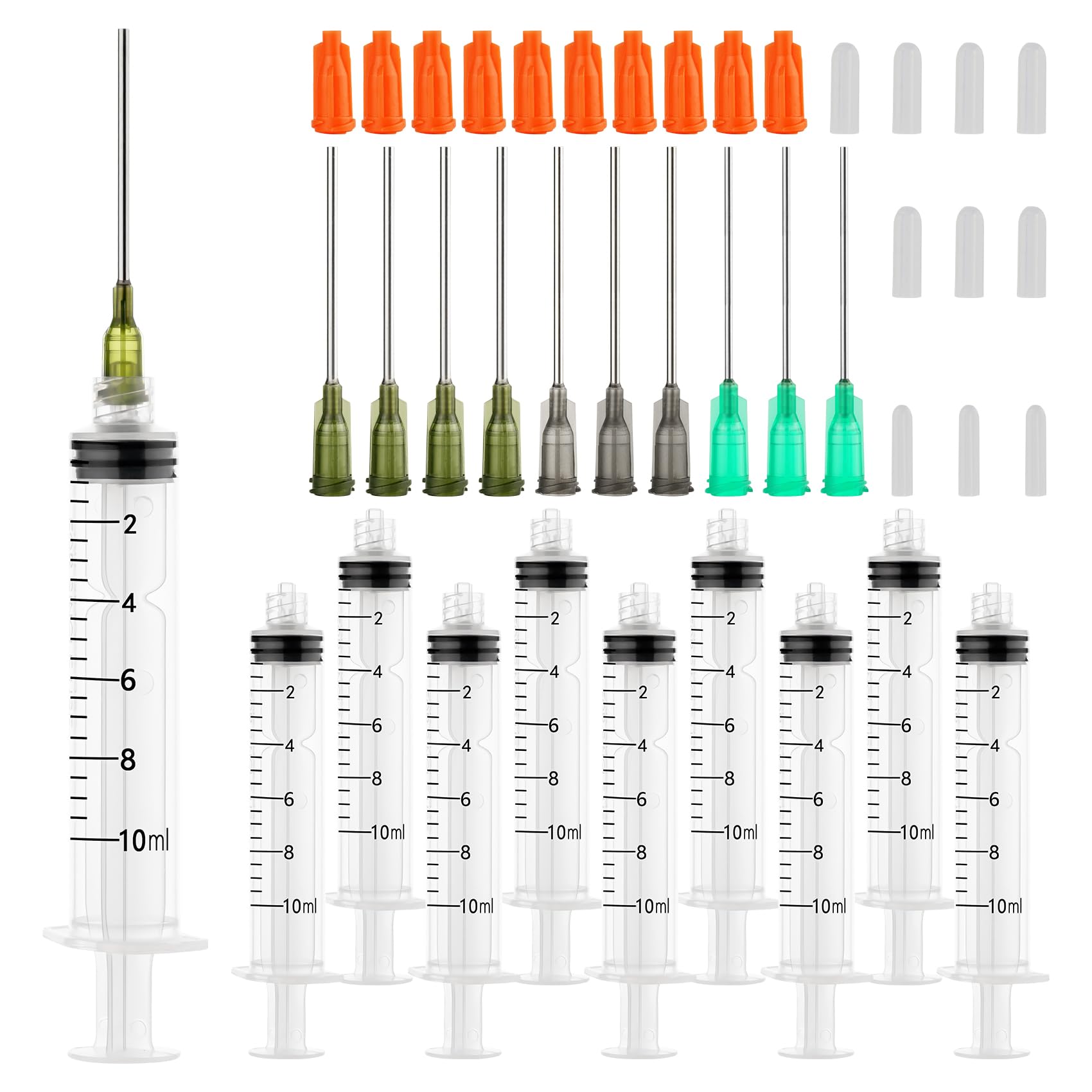 10ml Glue Applicator Syringe with Blunt Tip Needle for Liquid Oil Ink Wood