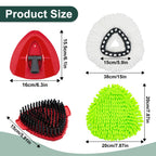 Mop Head Replacement for O Cedar, Spin Mop Replacement Head for Ocedar Easywring 1 Tank System, Mop Heads Includeds 4 Mop Replacement Heads , 1 Spin Scrub Brush & 1 Base