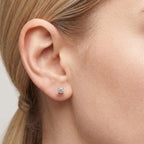 Shop LC 0.5 Carat Lab Grown Diamond Stud Earrings Silver Platinum Plated