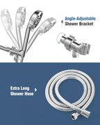Filtered Shower Head with Handheld, BOWGER 6 Modes High Pressure Shower Heads with Power Wash Mode and Hard Water Filter, Detachable Hand Held Showerhead Set with Extra Long Hose, Chrome
