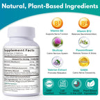 ZERBI Essential Tremor Relief Herbal Supplement – for Hand, Arm, Head, Leg & Voice Tremors – with Skullcap, Passionflower & Valerian – 90 Capsules