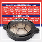 Pool Pump Lid With O-Ring gasket Compatible with Splapool Pureline Deluxe Above-Ground In-Ground Pool Pumps Replaces 47252772, AC81361, NEP2134, PO12728CR, 16578, 647252772, Pool Pump Basket Cover