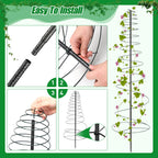 Trellis for Climbing Plants Outdoor, 73inch Tall Plants Trellis Support Metal Garden Trellis for Vegetables Flowers Plants Vine Support