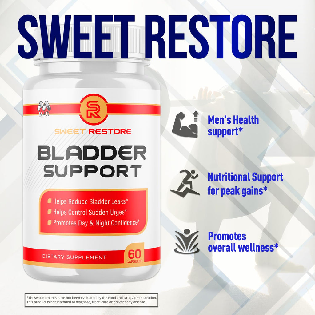 (3 Pack) Sweet Restore Bladder Control Capsules, Official Sweet Restore Bladder Control Pills with All Natural Ingredients, Support Bladder Health, Maximum Strength Vitamins Supplement (180 Capsules)