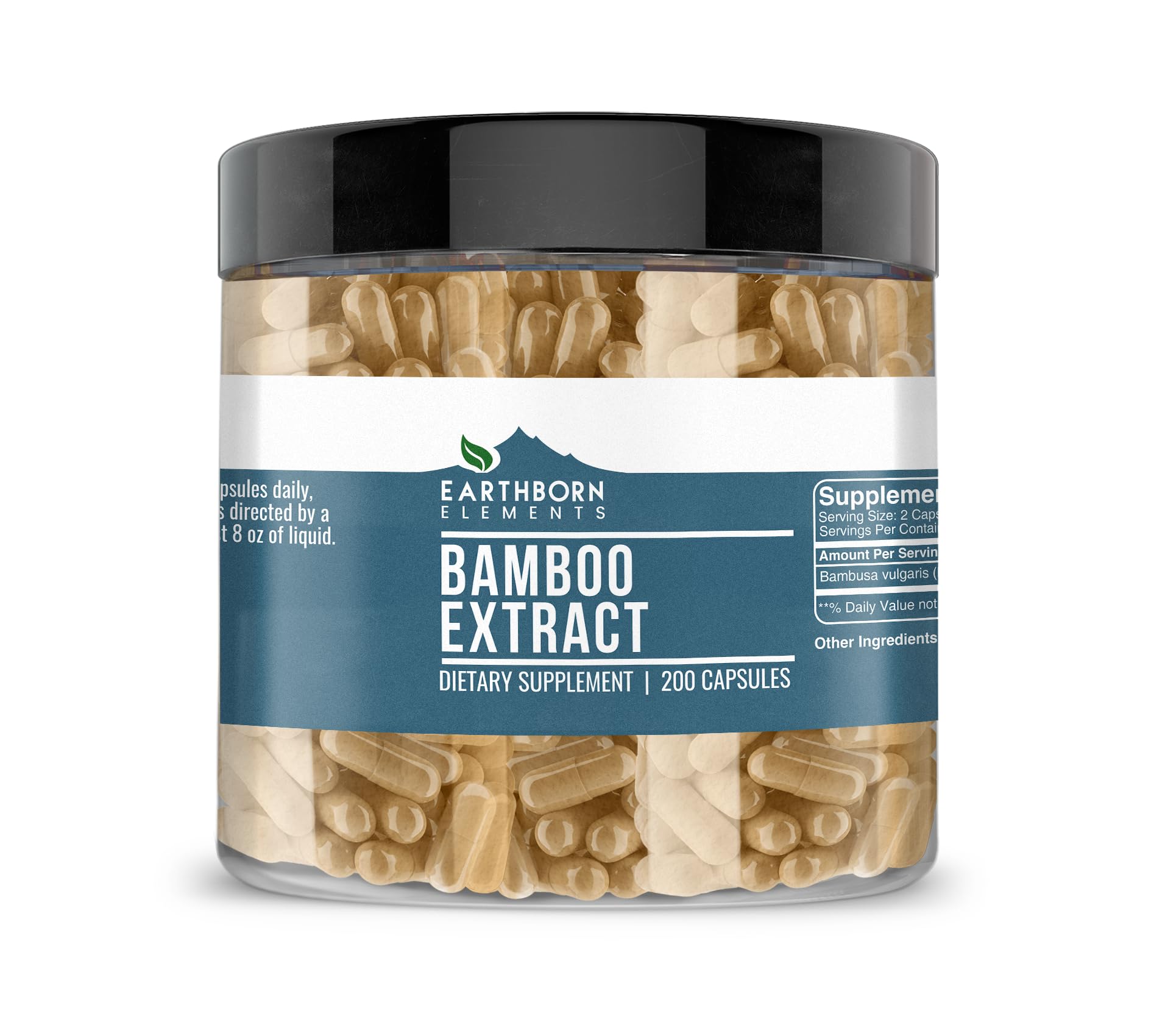 Earthborn Elements Bamboo 200 Capsules, Pure & Undiluted, No Additives