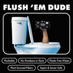 DUDE Wipes - Flushable Wipes for Adults -, Odor Destroyer XL - Deodorizing with Clean Scent - Up to 24 Hours of Odor-Destroying Technology,48 Count (Pack of 12)