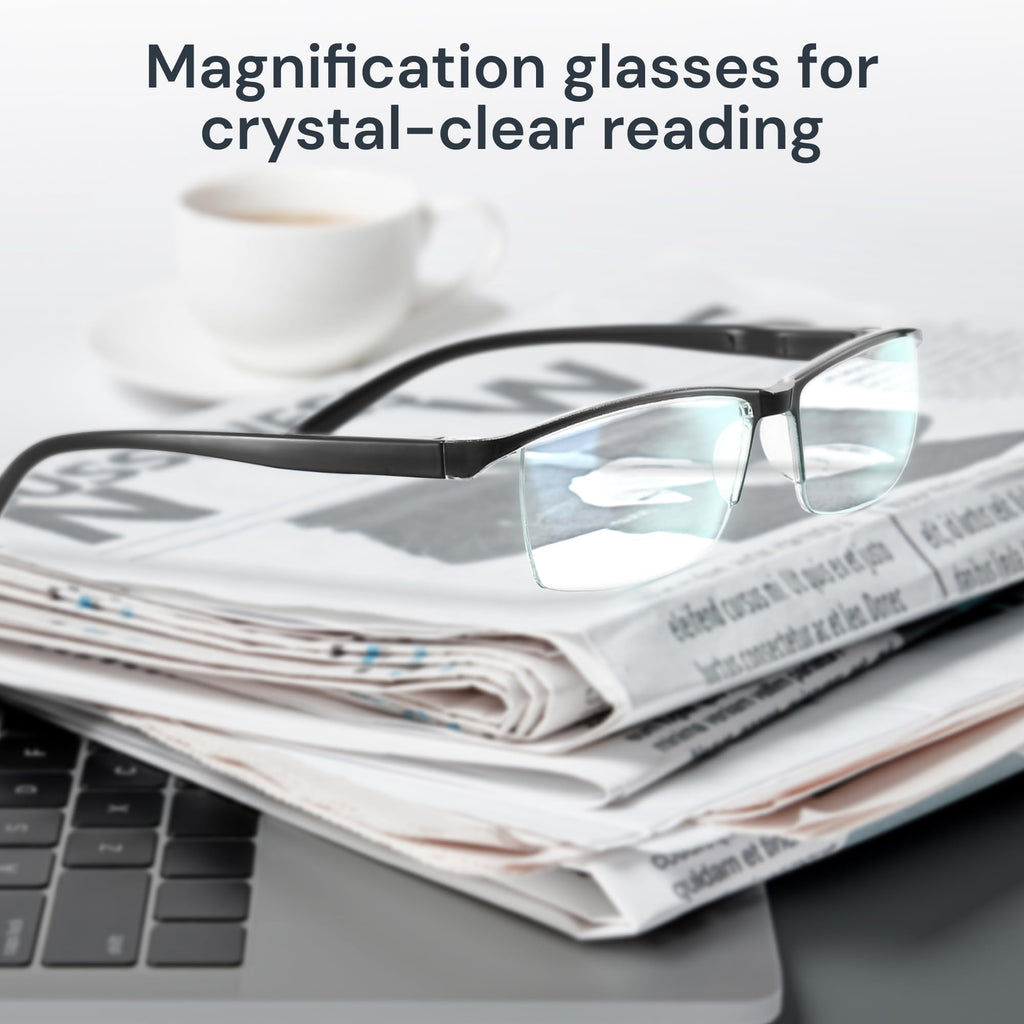 Gaoye 6 pack Executive Style Reading Glasses Men - Durable Readers with Blue Light Filtering - Comfortable Fit with TR90 Frames