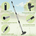 2 in 1 Crack Weeder and Weed Puller with 57" Long Handle for Outdoor Use