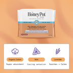 The Honey Pot Company - Herbal Pads for Women - Organic Incontinence Overnight w/Wings - Infused w/Essential Oils for Cooling Effect - Postpartum Essentials - Feminine Care - 16 ct