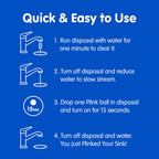 Plink Garbage Disposal Cleaner, Freshener & Odor Removing Balls, Easy to Use, Fresh Lemon Scent, 40 Count