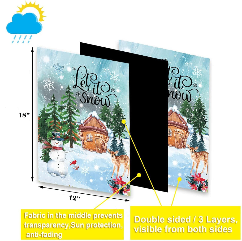 CDLong Seasonal Garden Flag Set of 12, Double Sided 12 x 18 Inch Yard Flags