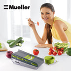 Mueller Mandoline Slicer, Premium Quality V-Pro Five Blade Adjustable Vegetable Slicer, Cutter, Shredder, Veggie Slicers for Fruits and Vegetables Gray