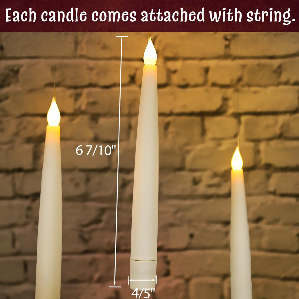 ORIENTAL CHERRY Floating Candles with Wand, 12 Pcs Magic Flickering Light