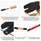 SVAAR 560 PCS 26-6 AWG Non-Insulated Butt Connectors Crimp Repair Butt Splices Kit, Uninsulated Butt Splice Connectors for 26 to 6 Gauge Wire, Heavy Duty Pure Copper Seamless Barrel Butt Terminals