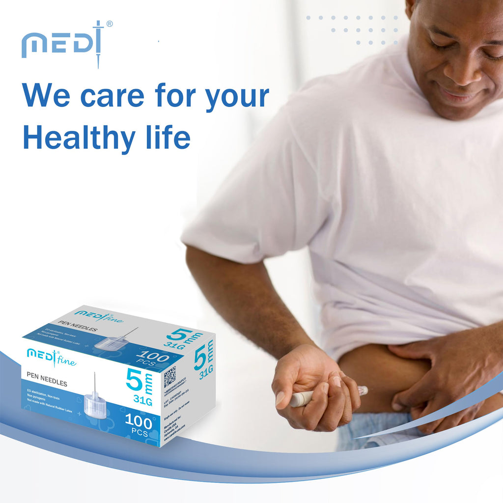 Medt Fine Insulin Pen Needles 31G 5mm - 100 Ct, Pack of 1