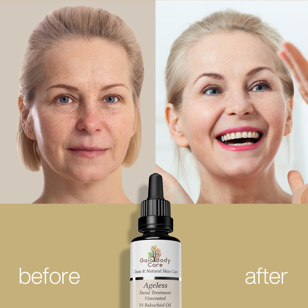 Gaia Body Care Bakuchiol Retinol Alternative - Bakuchiol Serum is an organic and all-natural, potent anti-aging serum for anti-wrinkle, skin firming, moisturizing and gentle