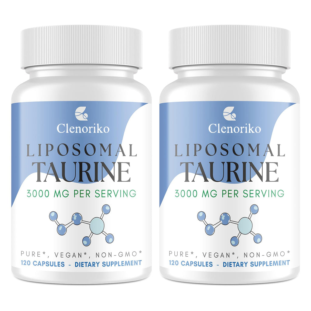 Liposomal Taurine Supplement 3000mg, Taurine Capsules Free-Form for Cellular* Energy*, Muscle* Function, Recovery* & Focus, Hydration, Electrolyte Balance, Vegan, 240 Capsules (60 Day Supply)