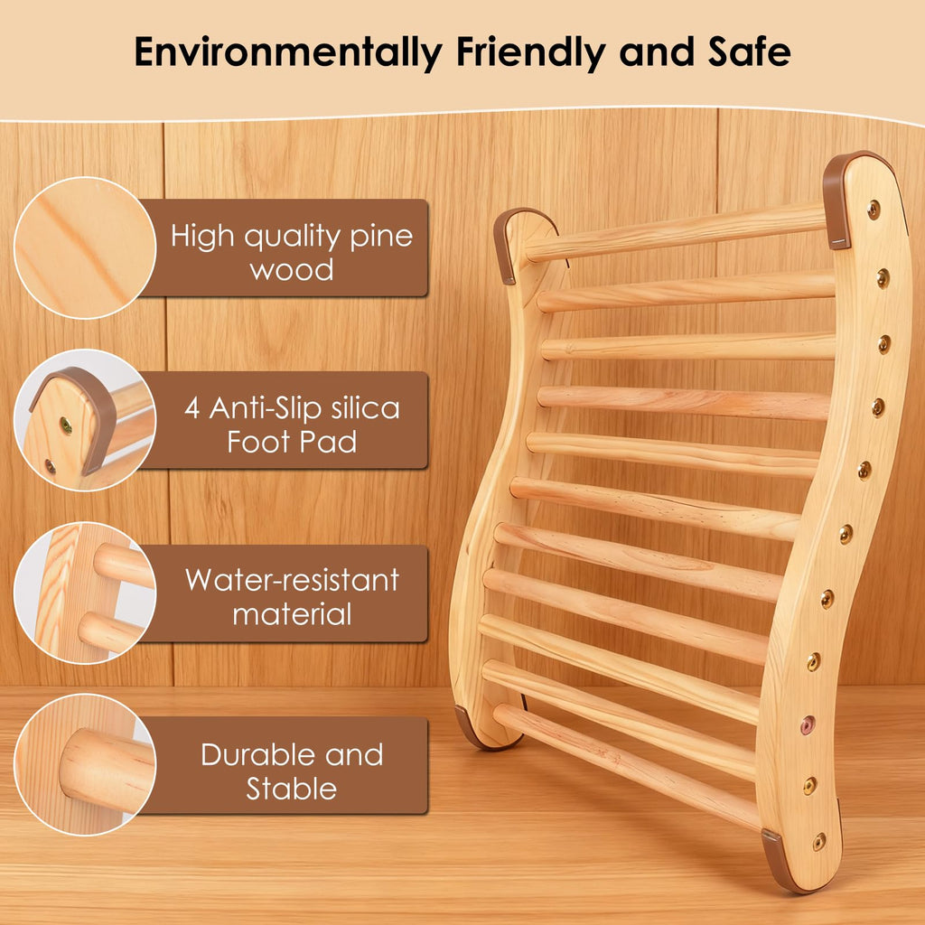 Sauna Backrest Wooden Sauna Accessories （Assembly Required） Non-slip Comfort Sauna Backrest Ergonomic S-shaped Sauna Backrest Relaxes the Back Pine Sauna Backrest Suitable for Sauna Environment