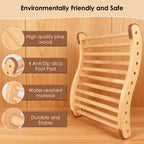 Sauna Backrest Wooden Sauna Accessories （Assembly Required） Non-slip Comfort Sauna Backrest Ergonomic S-shaped Sauna Backrest Relaxes the Back Pine Sauna Backrest Suitable for Sauna Environment