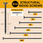 #14 x 10 Wood Structural Lag Screws