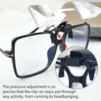 CHANGAR Clip on Lazy Glasses for Myopia People，Look Down Prism Glasses for Crocheting Knitting，Laying Down Reading Glasses in Bed Sofa，lazy Reading Glasses for Bedridden Lying Down Watching Reading