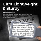 MAGNIPROS Patented 6X Large Magnifying Glass with 3 Color Light Modes | Anti-Glare Lens & Stepless Dimmable LEDs | Perfect for Reading & Inspection - Ideal for Seniors & Low Vision
