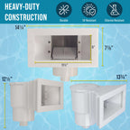 U.S. Pool Supply Wide Mouth Thru-Wall Above Ground Pool Skimmer Kit - ABS Construction, Complete Universal Set, Return Fitting, Vacuum Plate, Leaf Basket - Replacement Compatible with SP1091WM Skimmer