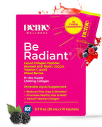 BeMe Liquid Collagen for Women - 2500mg Verisol Collagen Liquid with Biotin, CoQ10 & Vitamin C - Clinically Proven Collagen Peptides for Hair, Skin & Nails - 15 Mixed Berry Sachets