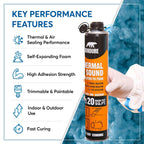 BONDURE Spray Foam Insulation, 40 Sq.Ft. (2x27.1 oz.) Closed Cell Spray Foam for Attic & Walls, Reduces Energy Bills, Accessories Not Included