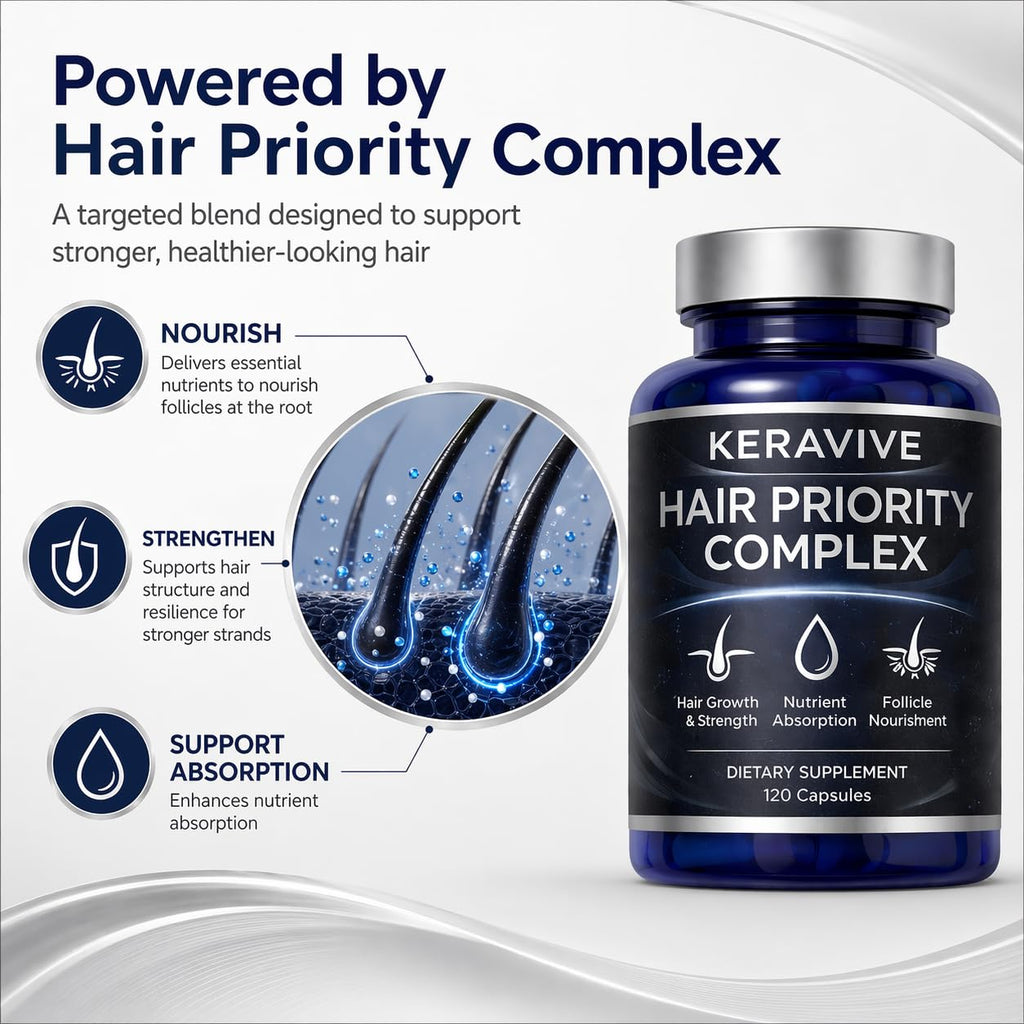 KERAVIVE Hair Priority Complex,120 Capsules