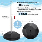 MorningRo Pool Float Storage Rack Pool Float Holder Stainless Steel Equipment Holder Water Filling Base Portable Scalable Outdoor Rack for Swimming Outdoor Storage(13 x 78 in,Black)