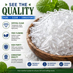 GreenHealth Premium Menthol Crystals – 1 lb (16 oz) | 100% Pure Natural Menthol Crystals | Strong Mint Aroma | Food-Grade Metallized Poly Bag | Melting Point 95–107°F