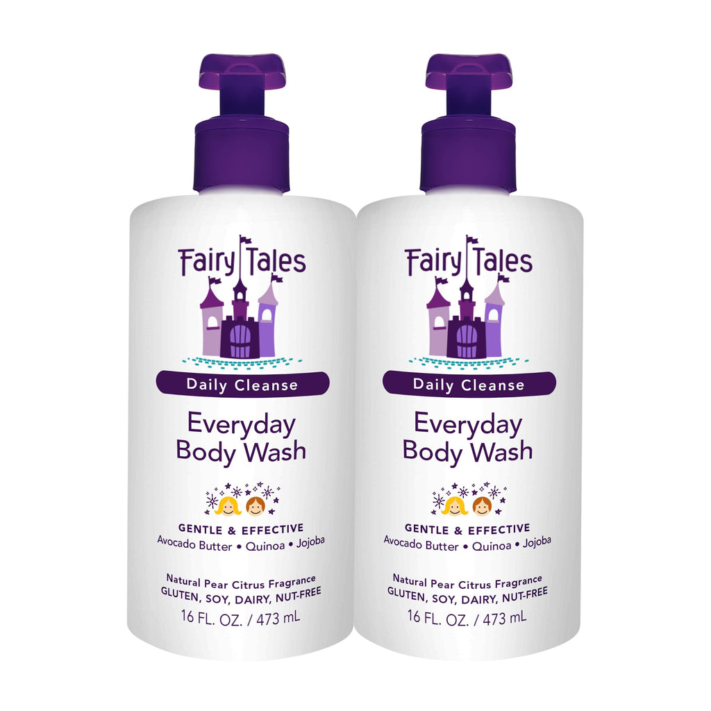 Fairy Tales Daily Cleanse Kids Body Wash | Kids Soap With Gentle, Clean Natural Ingredients | Sulfate Free, Silicone Free, Body Wash for Boys and Girls - 16 oz. (2 Pack)