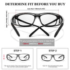 LVIOE Fit Over Blue Light Blocking Glasses and Computer Eyewear- Wear Over Prescription Glasses/Reading Glasses/RX Glasses