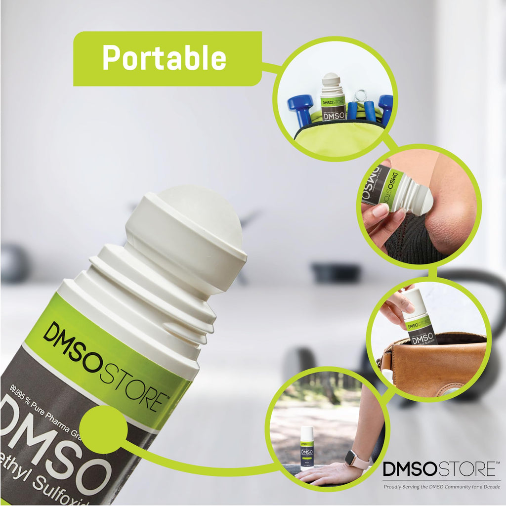 DMSO Aloe 3 oz. Roll on - 1 Pack | 70% Pure 99.995% Dimethyl Sulfoxide | 30% Super Biologic Aloe Vera
