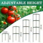 Tiuire Tomato Cages for Garden,4 Pack 50in Tall Tomato Plant Support Stakes Adjustable Heavy Duty Steel Plant Tower Stakes, Updated Cucumber Trellis Garden Cages for Climbing Plants Vegetable Flowers