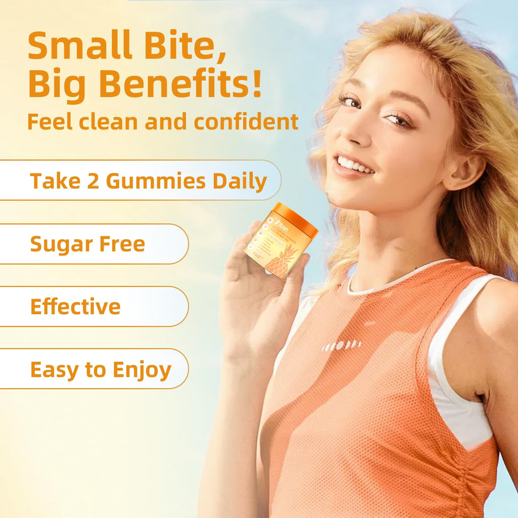 Itiban Pineapple Gummies for Women pH, Premium Feminine pH Balance Gummy, Vaginal Probiotics, Immune Support, Vegan, Gluten-Free, 60 Gummies 30 Servings