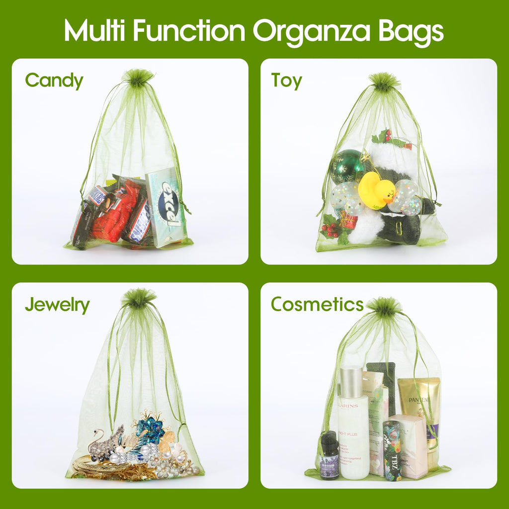Kikhope 50 Pcs Fruit Protection Bags, 9.5x13.5 inch Garden Netting Bags