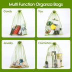 Kikhope 50 Pcs Fruit Protection Bags, 9.5x13.5 inch Garden Netting Bags
