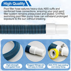 3 Ft Filter Pump Hoses for Hayward Above Ground Pool - 1 1/2" Connector Heavy Duty Hose Pool Replacement Kit (2 Pack)