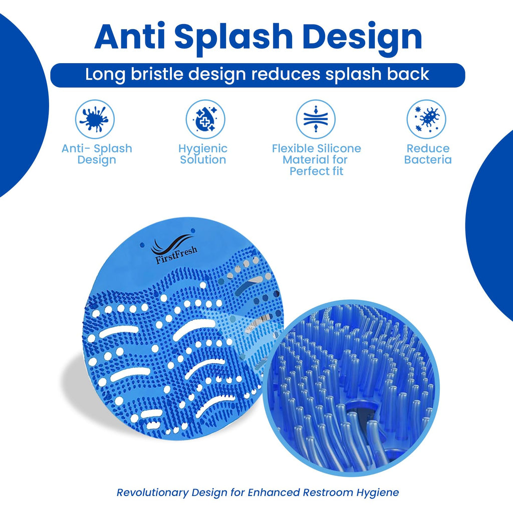 Urinal Screen Deodorizer (12 pack) Ocean Mist Scent, Urinal Cakes Anti-Splash, Urinal Mats Anti-Clogging, Universal Fit, Free Gloves