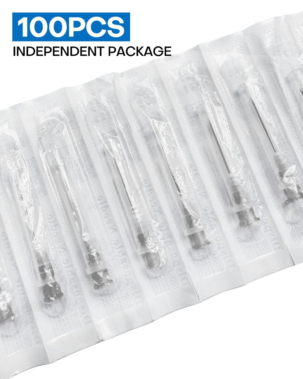 100 Pcs 22G 1 Inch Disposable Needle, Luer Lock Individually Wrapped