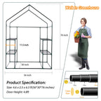 Portable Walk-in Greenhouse for Outdoors, 56x30x76 Plant House with Shelves