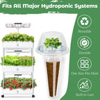 Basil Seed Pods Kit Hydroponic - Refill Herb Pod for All Indoor Garden, 8 Grow Pods with Seeds of Genovese Basil & Plant Food, Compatible with All Hydroponics Growing Systems