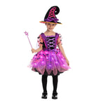 Spooktacular Creations Girls Light Up Witch Costume, Kids Witch Costume with Hat and Broom for Toddler Halloween Dress Up Parties (Toddler (3-4yr))